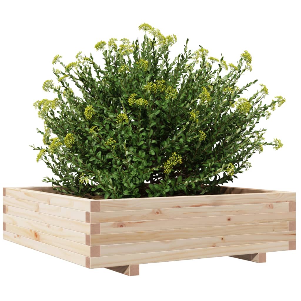 plantekasse 90x90x26,5 cm massivt fyrretræ