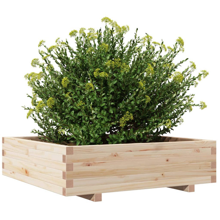 plantekasse 90x90x26,5 cm massivt fyrretræ