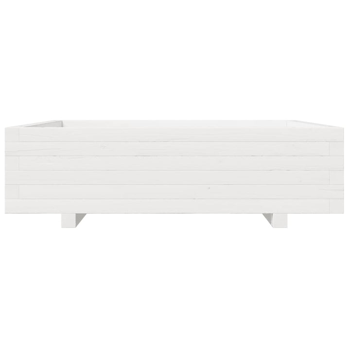 plantekasse 90x90x26,5 cm massivt fyrretræ hvid