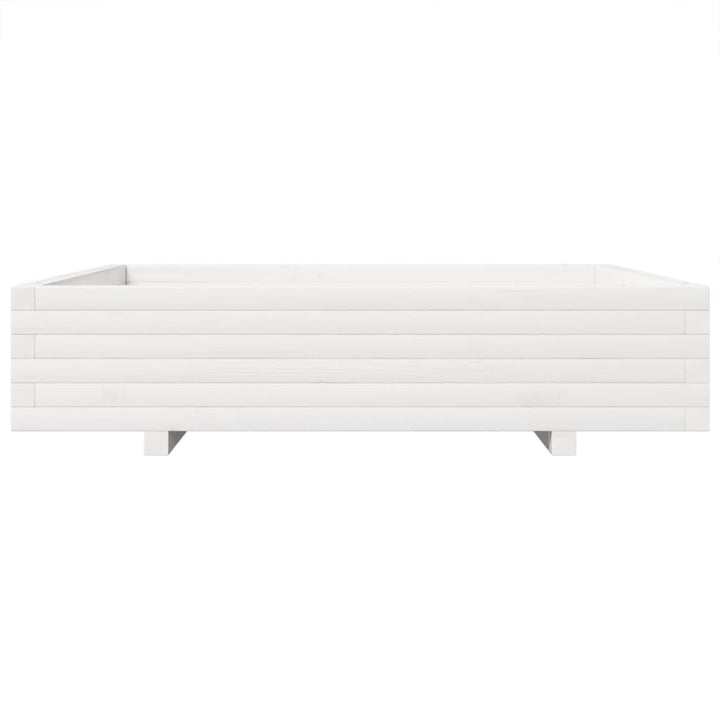 plantekasse 110x110x26,5 cm massivt fyrretræ hvid