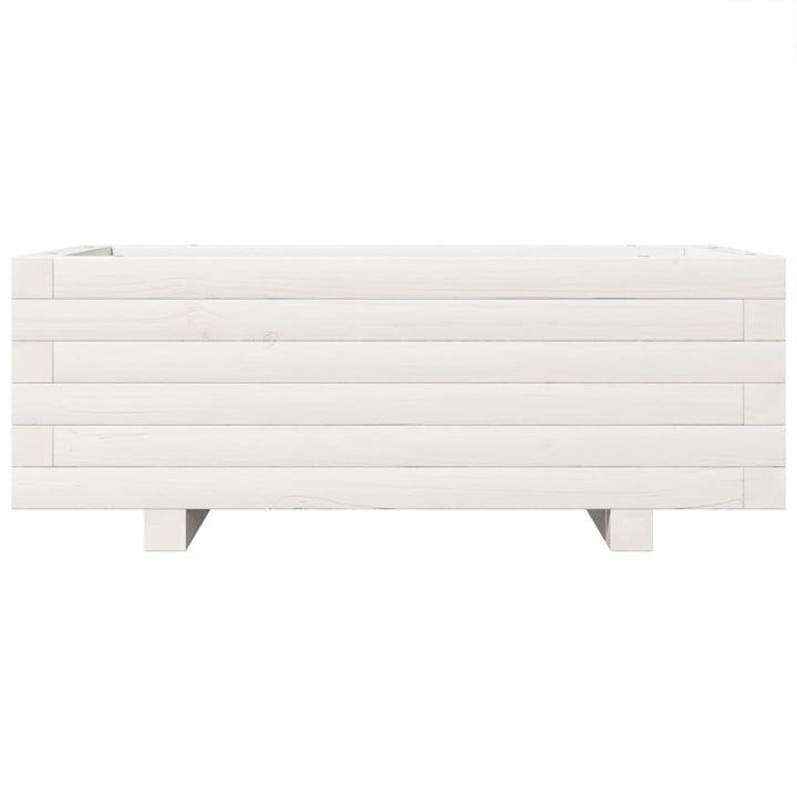 plantekasse 70x40x26,5 cm massivt fyrretræ hvid