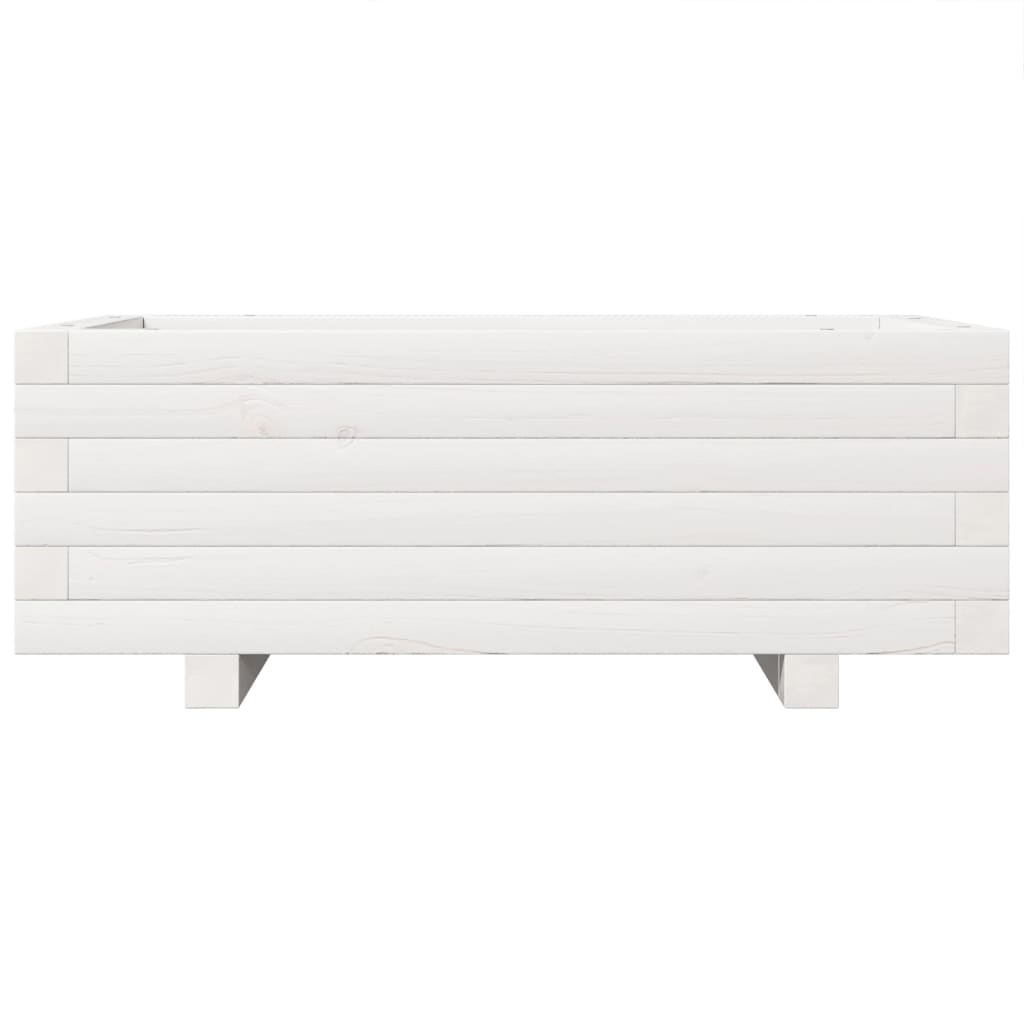 plantekasse 70x40x26,5 cm massivt fyrretræ hvid