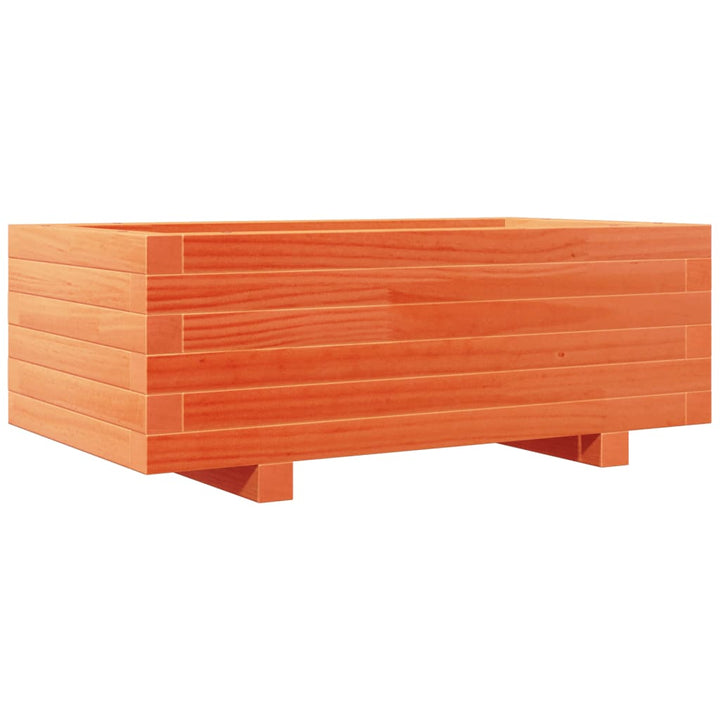 plantekasse 70x40x26,5 cm massivt fyrretræ gyldenbrun
