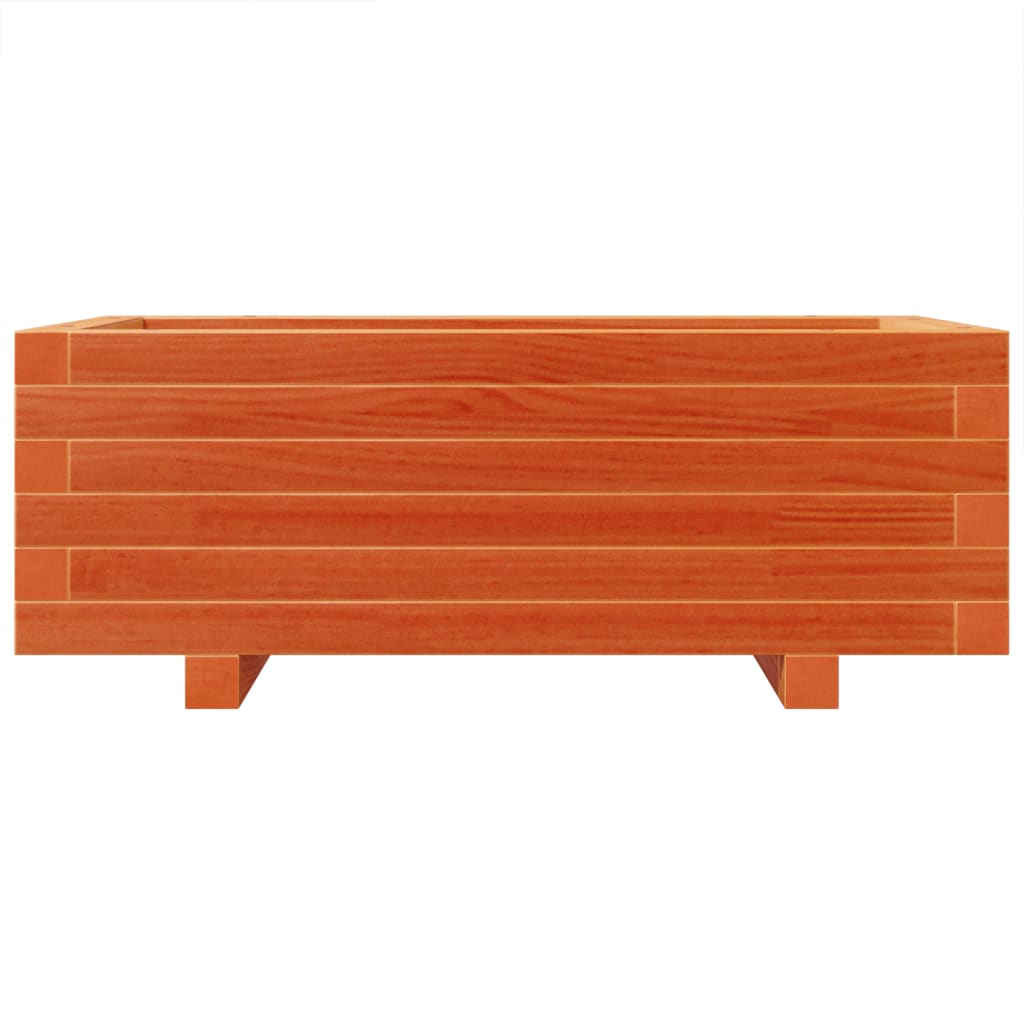 plantekasse 70x40x26,5 cm massivt fyrretræ gyldenbrun