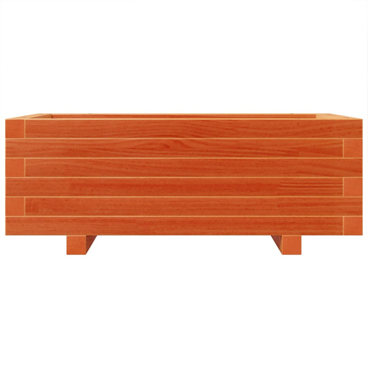 plantekasse 70x40x26,5 cm massivt fyrretræ gyldenbrun