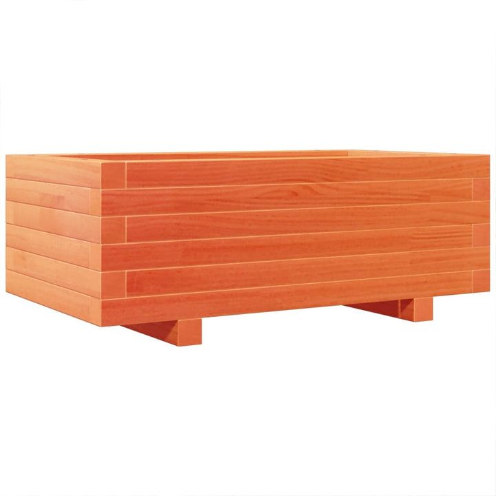 plantekasse 70x40x26,5 cm massivt fyrretræ gyldenbrun