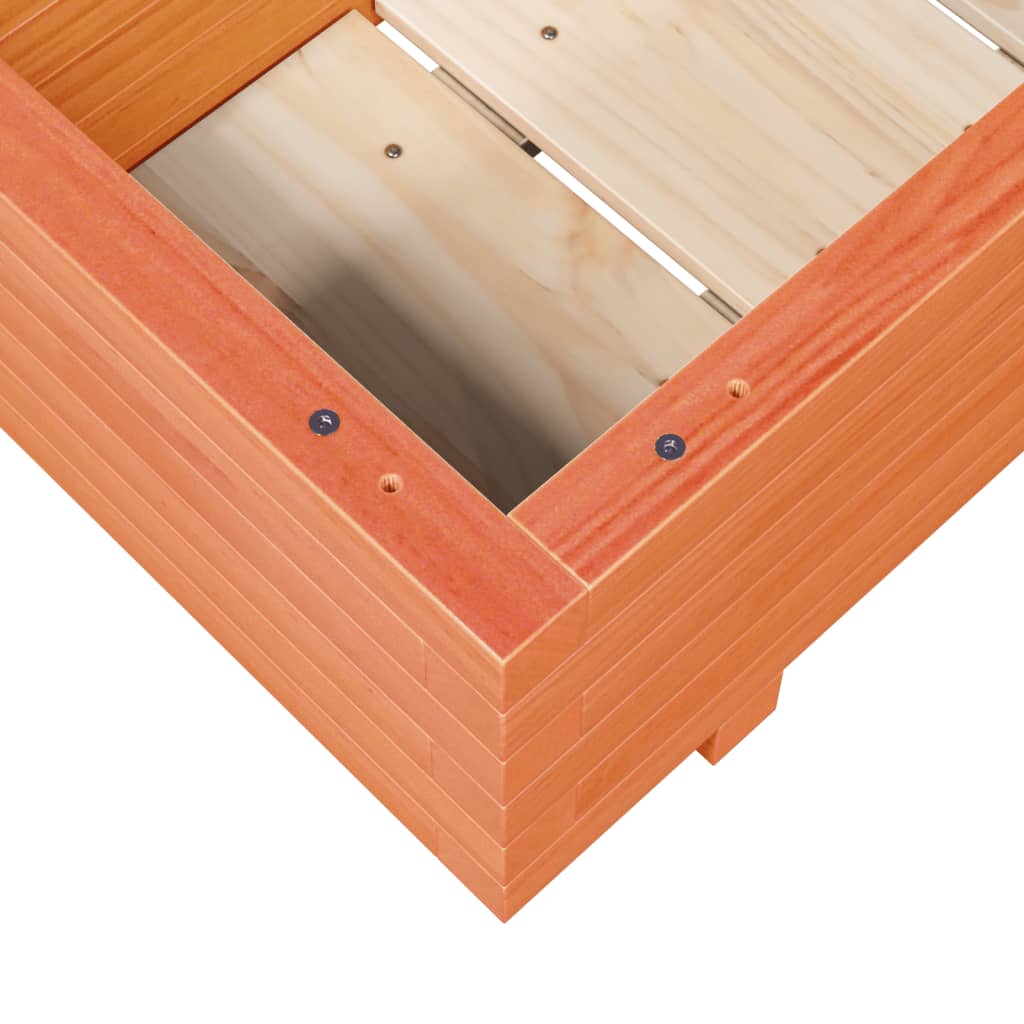 plantekasse 70x40x26,5 cm massivt fyrretræ gyldenbrun