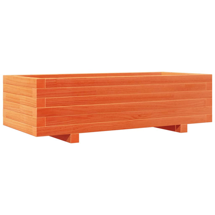 plantekasse 90x40x26,5 cm massivt fyrretræ gyldenbrun