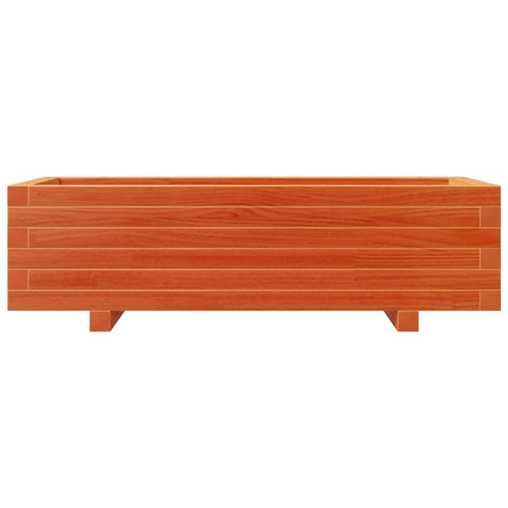 plantekasse 90x40x26,5 cm massivt fyrretræ gyldenbrun