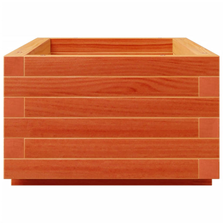 plantekasse 90x40x26,5 cm massivt fyrretræ gyldenbrun