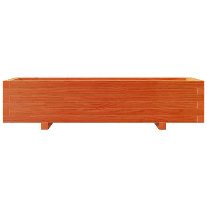 plantekasse 110x40x26,5 cm massivt fyrretræ gyldenbrun