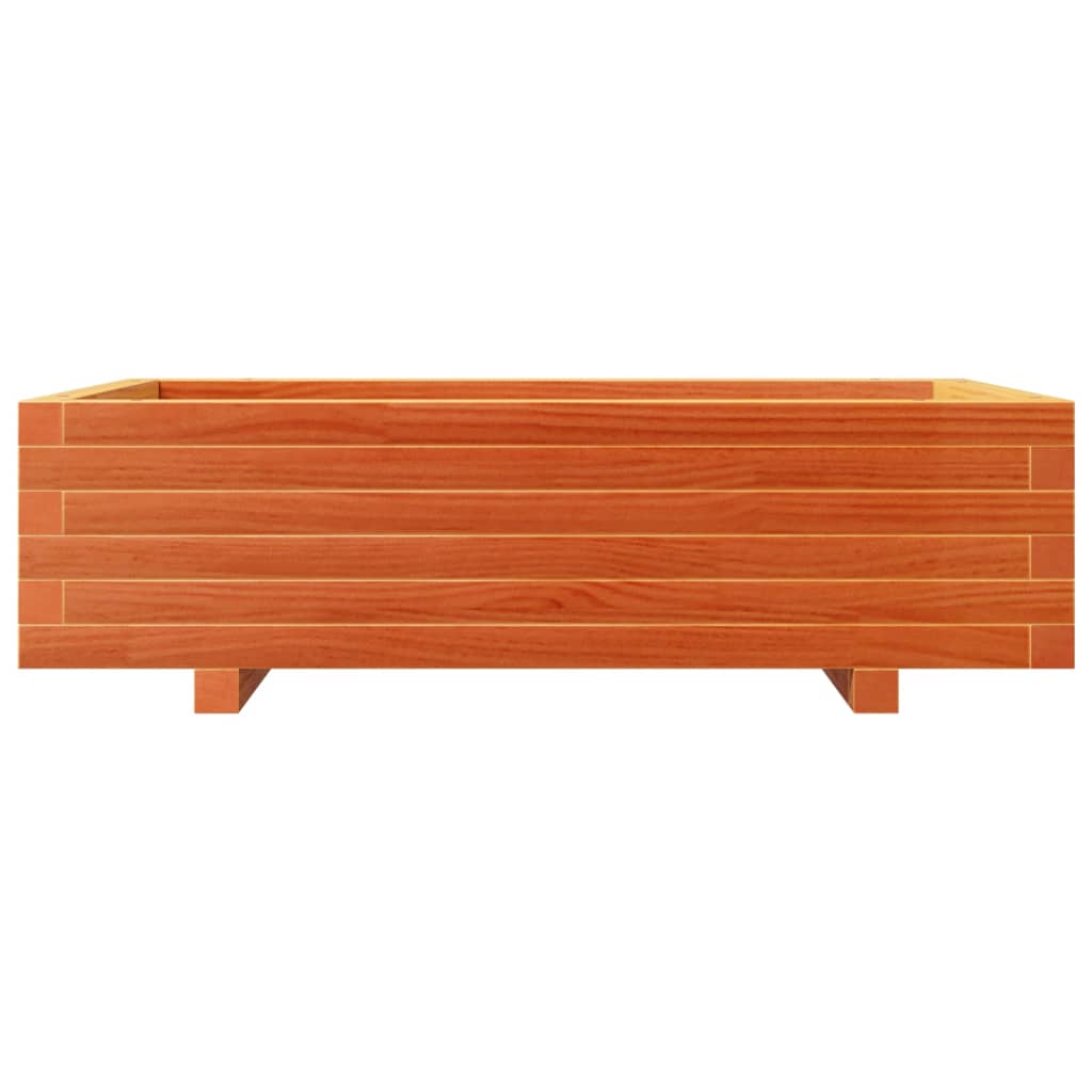 plantekasse 90x60x26,5 cm massivt fyrretræ gyldenbrun