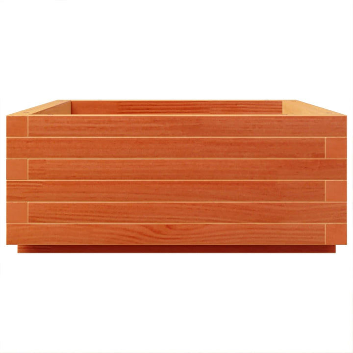 plantekasse 90x60x26,5 cm massivt fyrretræ gyldenbrun