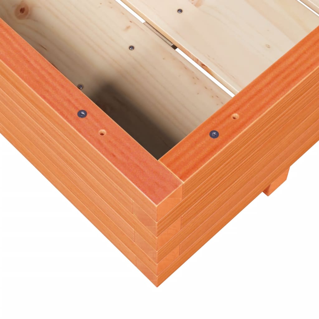 plantekasse 90x60x26,5 cm massivt fyrretræ gyldenbrun