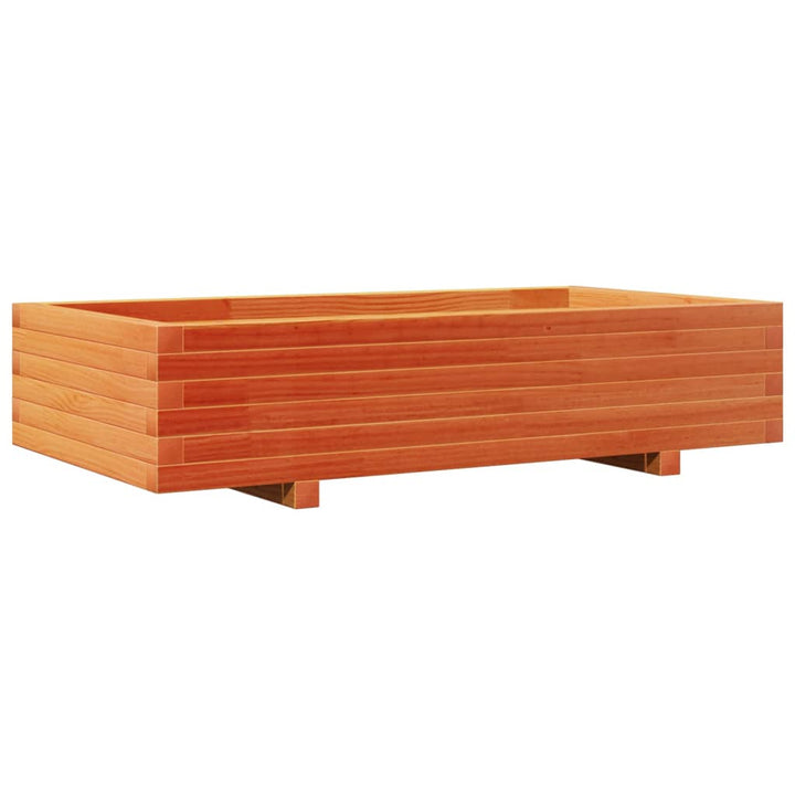 plantekasse 110x60x26,5 cm massivt fyrretræ gyldenbrun