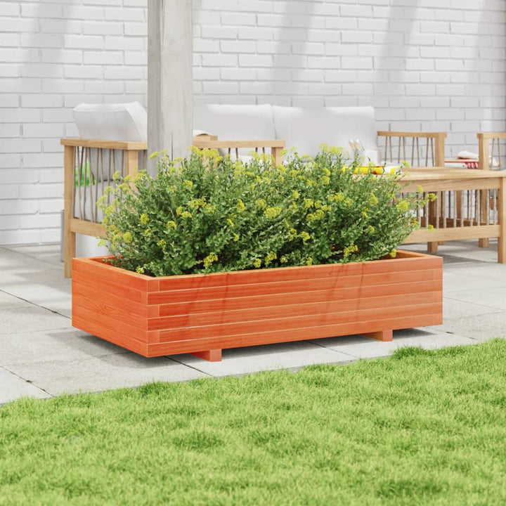 plantekasse 110x60x26,5 cm massivt fyrretræ gyldenbrun