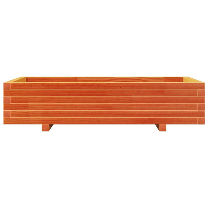 plantekasse 110x60x26,5 cm massivt fyrretræ gyldenbrun