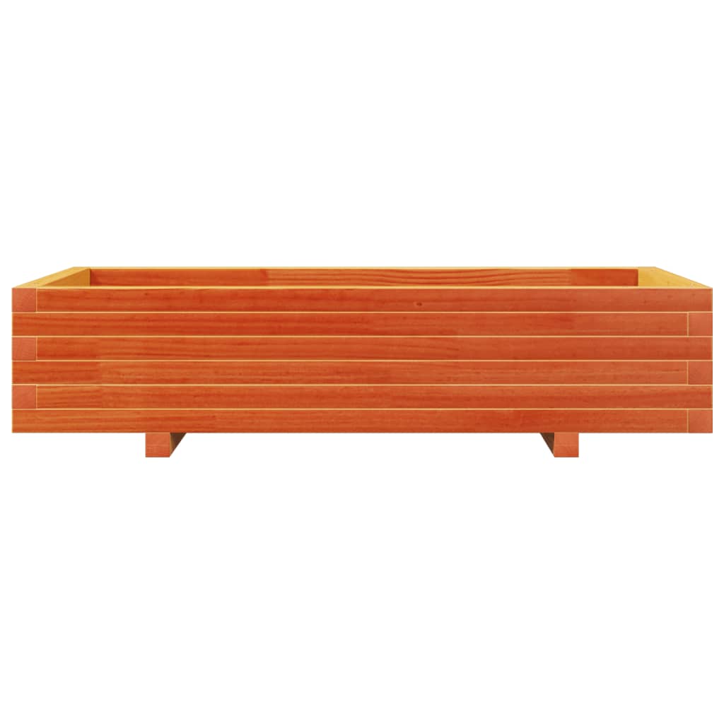 plantekasse 110x60x26,5 cm massivt fyrretræ gyldenbrun