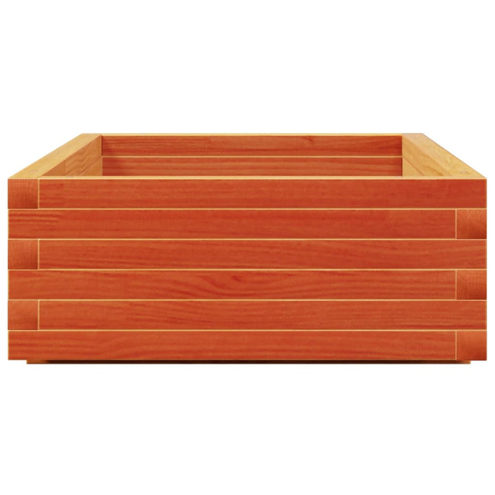 plantekasse 110x60x26,5 cm massivt fyrretræ gyldenbrun
