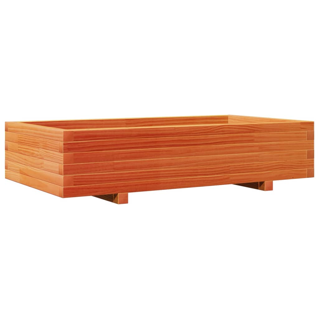plantekasse 110x60x26,5 cm massivt fyrretræ gyldenbrun