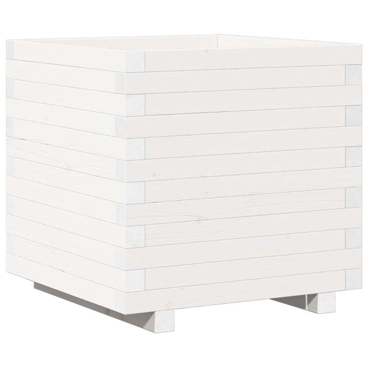 plantekasse 50x50x49,5 cm massivt fyrretræ hvid