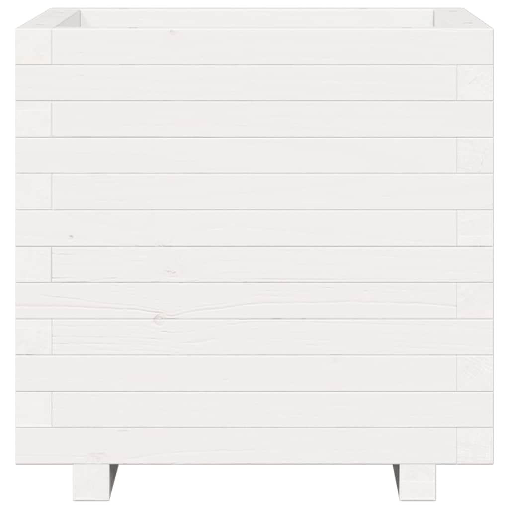 plantekasse 50x50x49,5 cm massivt fyrretræ hvid