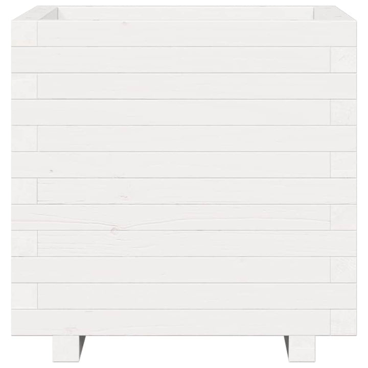 plantekasse 50x50x49,5 cm massivt fyrretræ hvid