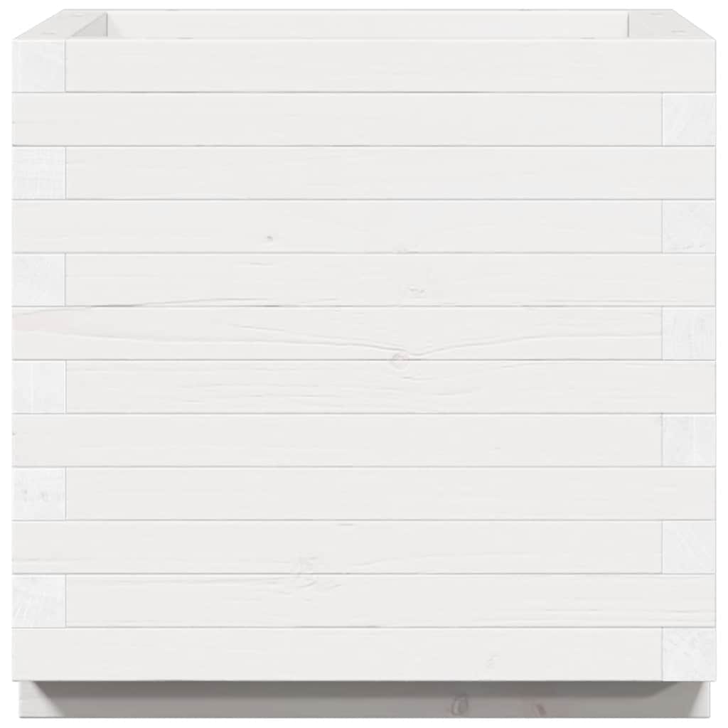 plantekasse 50x50x49,5 cm massivt fyrretræ hvid