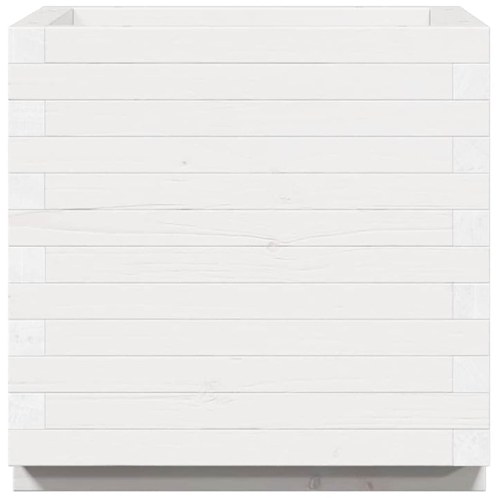 plantekasse 50x50x49,5 cm massivt fyrretræ hvid