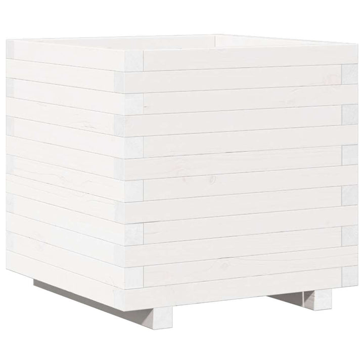 plantekasse 50x50x49,5 cm massivt fyrretræ hvid