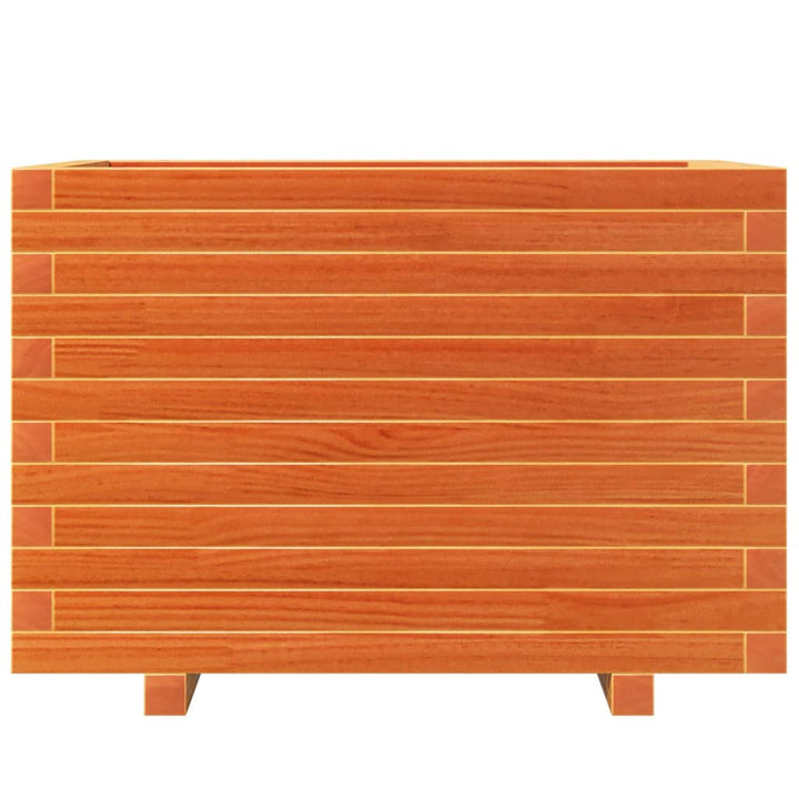 plantekasse 70x40x49,5 cm massivt fyrretræ gyldenbrun