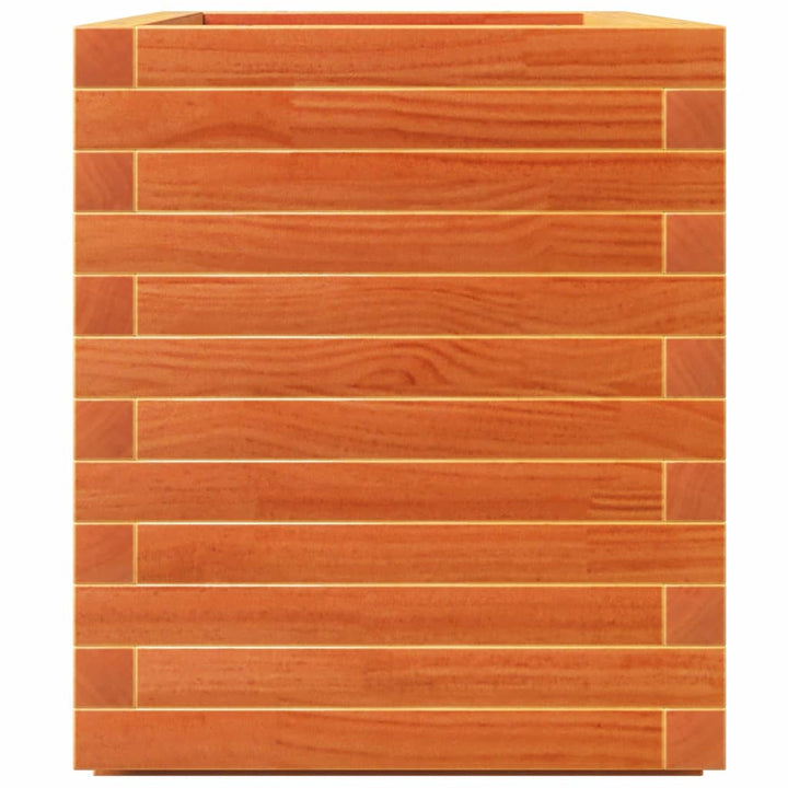 plantekasse 70x40x49,5 cm massivt fyrretræ gyldenbrun