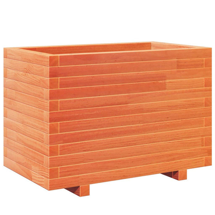 plantekasse 70x40x49,5 cm massivt fyrretræ gyldenbrun