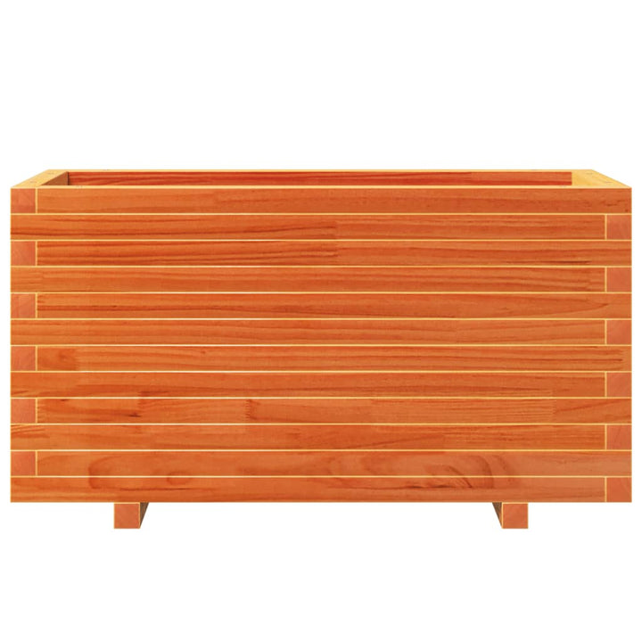 plantekasse 90x40x49,5 cm massivt fyrretræ gyldenbrun