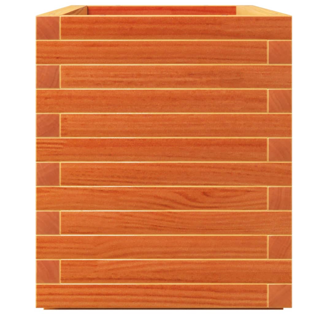 plantekasse 90x40x49,5 cm massivt fyrretræ gyldenbrun