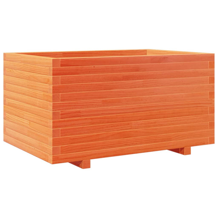plantekasse 90x60x49,5 cm massivt fyrretræ gyldenbrun