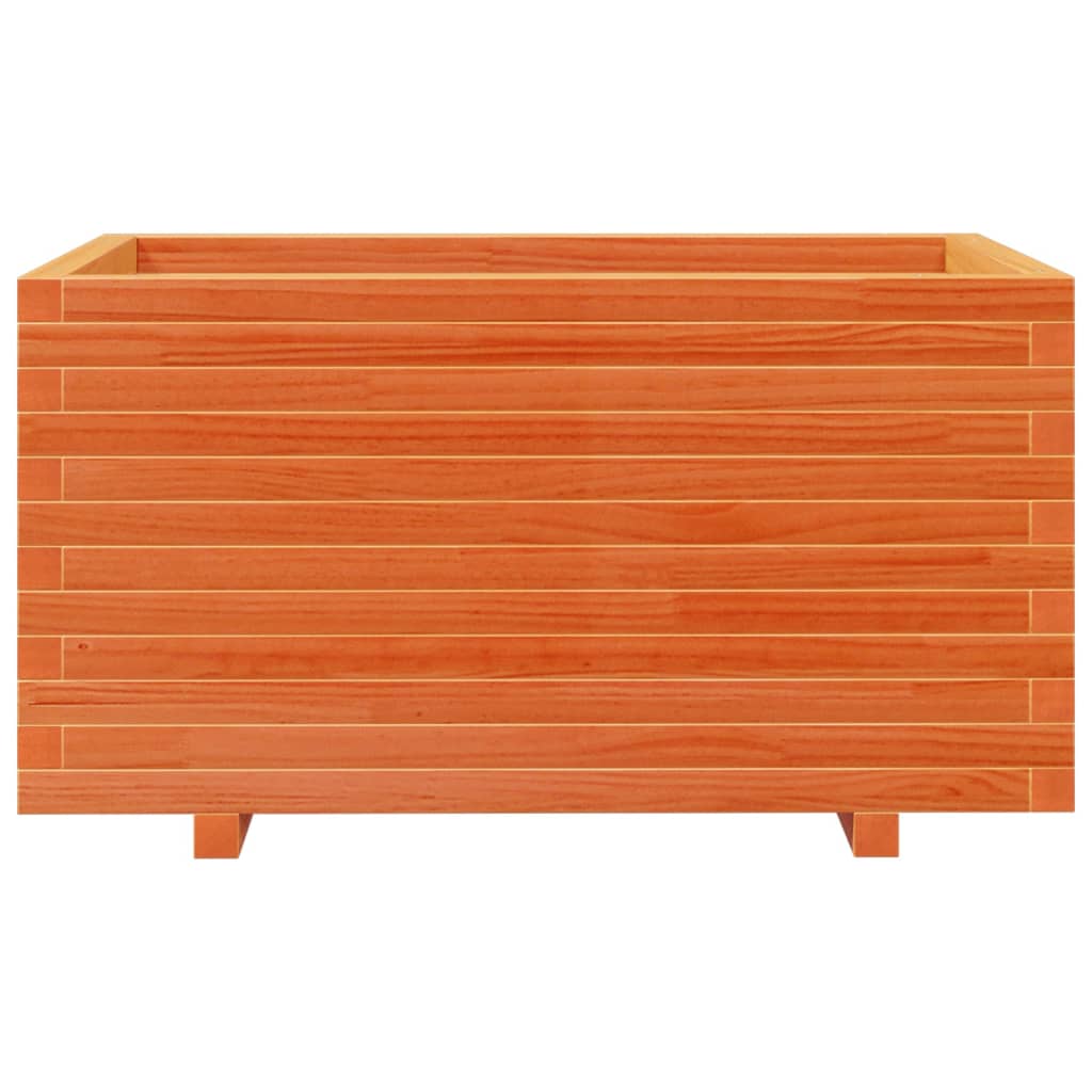 plantekasse 90x60x49,5 cm massivt fyrretræ gyldenbrun