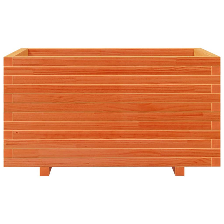 plantekasse 90x60x49,5 cm massivt fyrretræ gyldenbrun