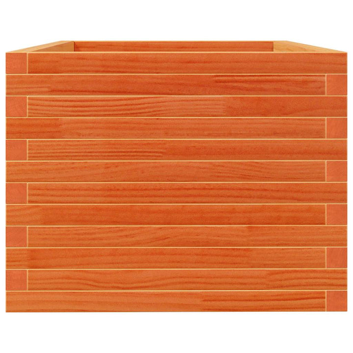 plantekasse 90x60x49,5 cm massivt fyrretræ gyldenbrun