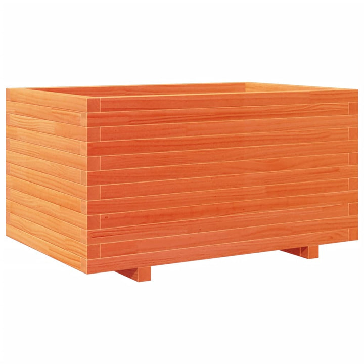 plantekasse 90x60x49,5 cm massivt fyrretræ gyldenbrun