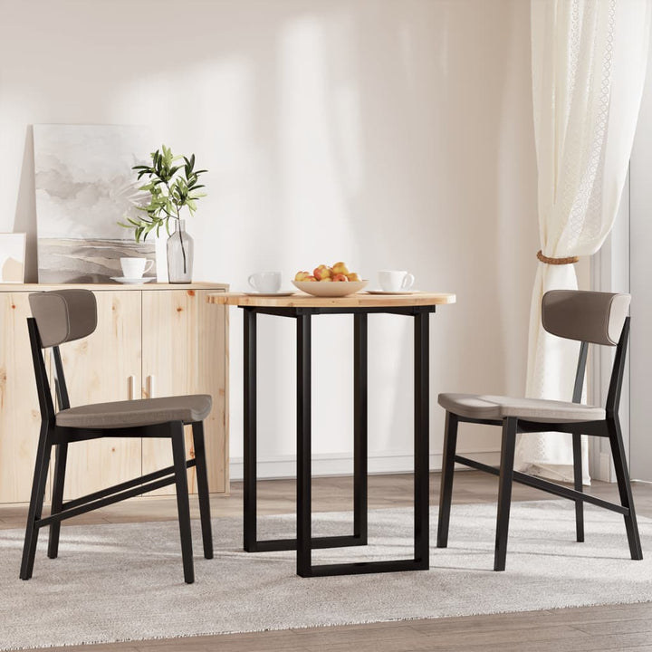 bordplade Ø70x2 cm rund massivt akacietræ