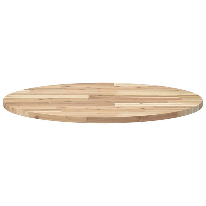bordplade Ø70x2 cm rund massivt akacietræ