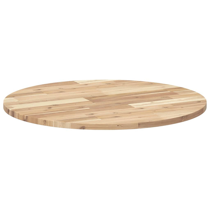 bordplade Ø70x2 cm rund massivt akacietræ