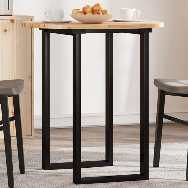bordplade Ø70x2 cm rund massivt akacietræ