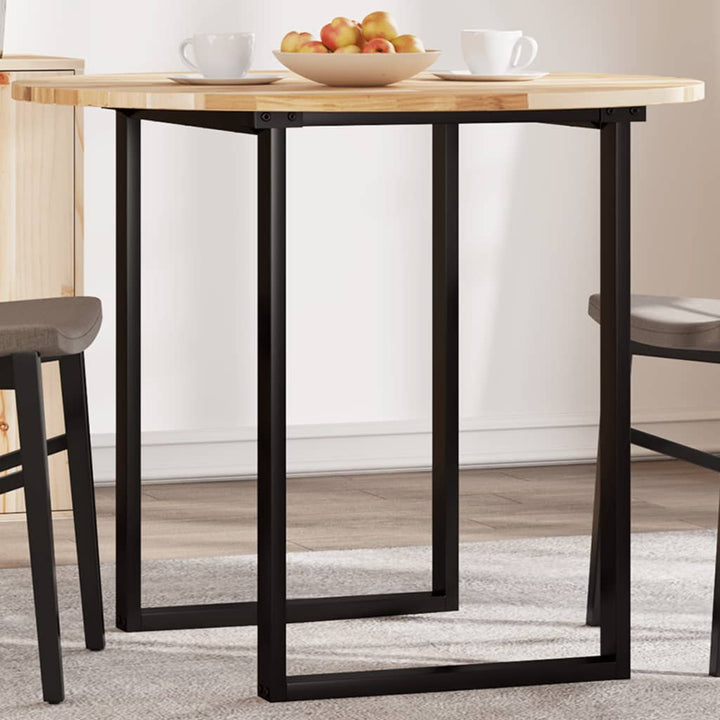 bordplade Ø90x2 cm rund massivt akacietræ