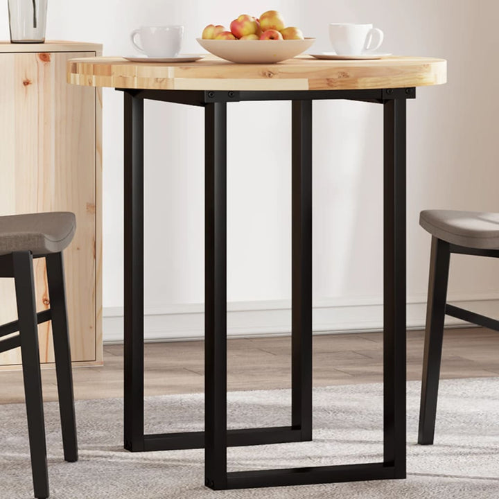 bordplade Ø70x4 cm rund massivt akacietræ