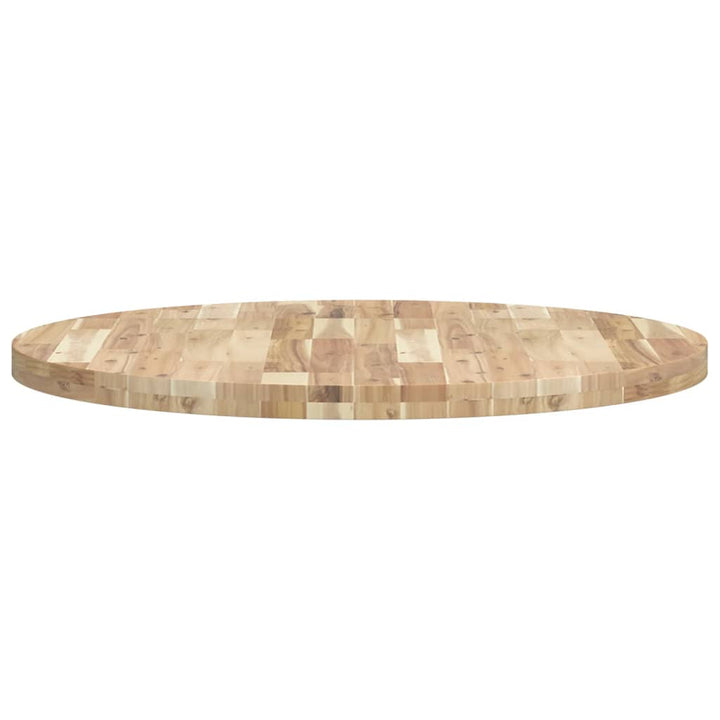 bordplade Ø90x4 cm rund massivt akacietræ