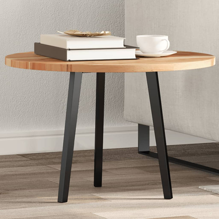 bordplade Ø80x2 cm rund massivt akacietræ