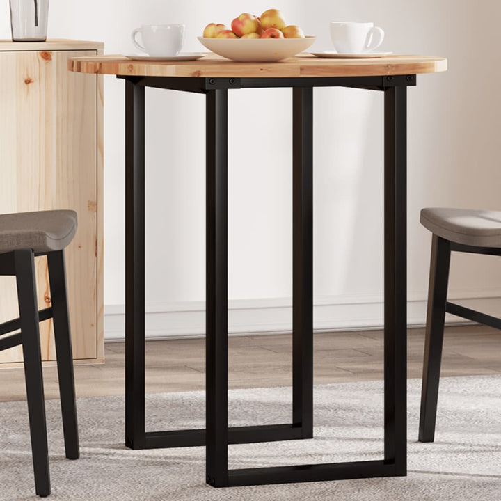 bordplade Ø70x2 cm rund massivt akacietræ