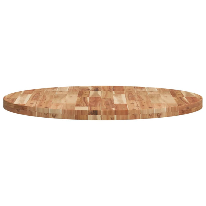 bordplade Ø90x4 cm rund massivt akacietræ